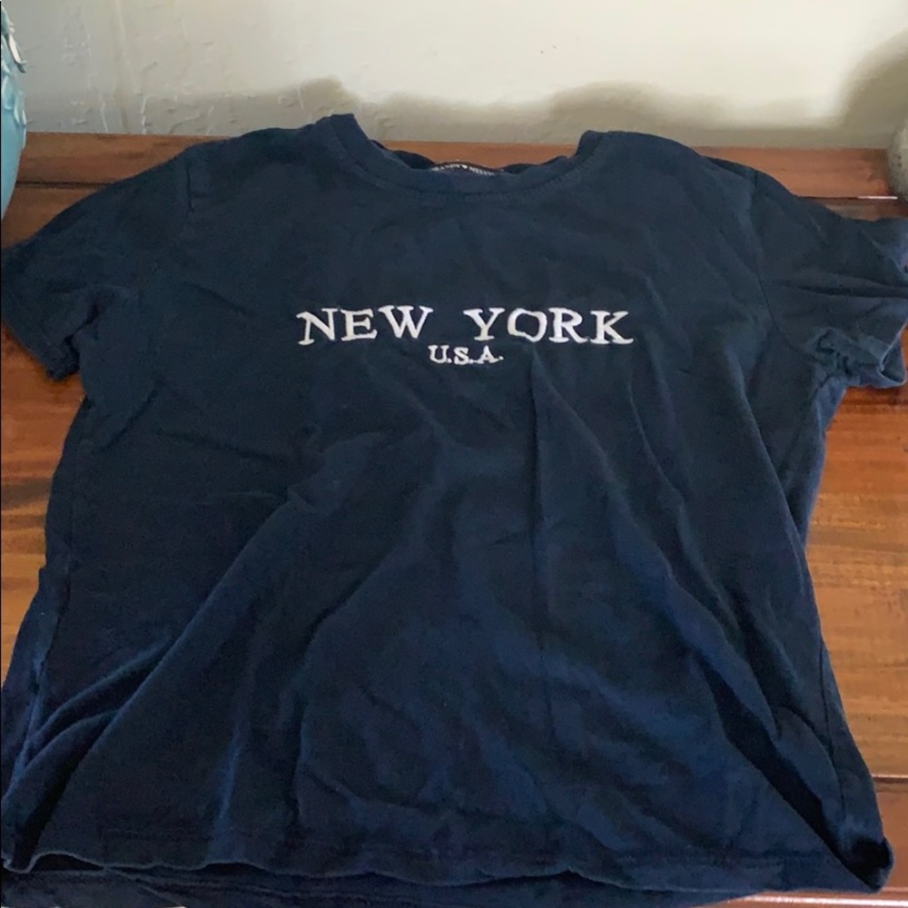 White and blue short sleeve